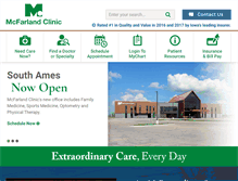 Tablet Screenshot of mcfarlandclinic.com